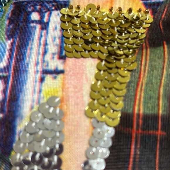 Coin Art Printed Handbag - Picture 4 of 13